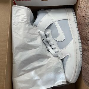 White and Gray Sneakers